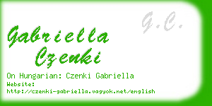 gabriella czenki business card